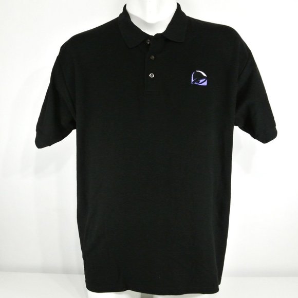 TACO BELL Black Polo Shirt Employee Uniform NEW Size S Small - Picture 6 of 10